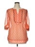 41Hawthorn 100% Polyester Orange 3/4 Sleeve Blouse Size XL - photo 1