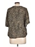 DR2 100% Rayon Animal Print Brown Short Sleeve Blouse Size L - photo 2