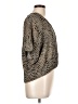 DR2 100% Rayon Animal Print Brown Short Sleeve Blouse Size L - photo 4