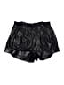 Alice + Olivia Metallic Black Shorts Size L - photo 1