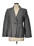 Rafaella 100% Linen Chevron-herringbone Gray Blazer Size 12 - photo 1