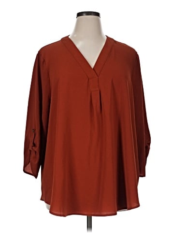 She + Sky 3/4 Sleeve Blouse (view 1)