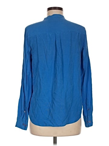 Equipment Long Sleeve Silk Top (view 2)