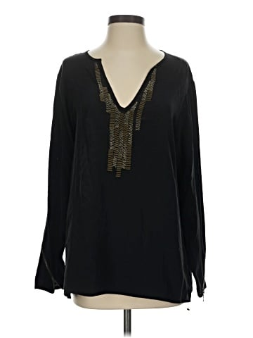 Nanette Lepore Long Sleeve Silk Top (view 1)