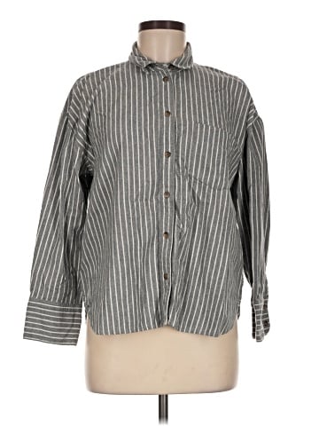 Madewell Flannel Westward Shirt in Stripe (view 1)