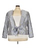 Cachet Floral Gray Blazer Size 24 - photo 1