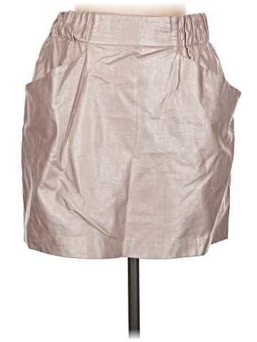 Zara Basic Faux Leather Skirt (view 1)