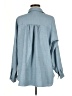 Max Studio 100% Polyester Houndstooth Blue Long Sleeve Blouse Size M - photo 2