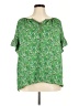 Max Studio 100% Polyester Green Short Sleeve Blouse Size 2X - photo 1