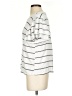 Green Envelope Stripes Silver Short Sleeve Top Size S - photo 5