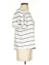 Green Envelope Stripes Silver Short Sleeve Top Size S - photo 4