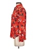 Ann Taylor LOFT 100% Polyester Floral Red Long Sleeve Blouse Size S (estimated) - photo 5
