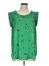 Pleione 100% Polyester Green Sleeveless Blouse Size L - photo 1