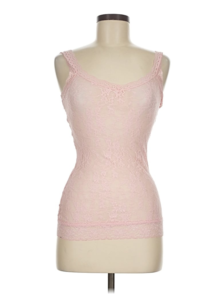 Pre-owned Dkny Tank Top Pink Sweetheart Neckline Tops