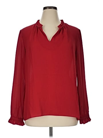 Rose + Olive Long Sleeve Blouse (view 1)