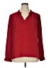 Rose + Olive 100% Polyester Red Long Sleeve Blouse Size XL - photo 1