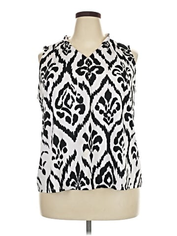 Indigo Rose Sleeveless Blouse (view 1)