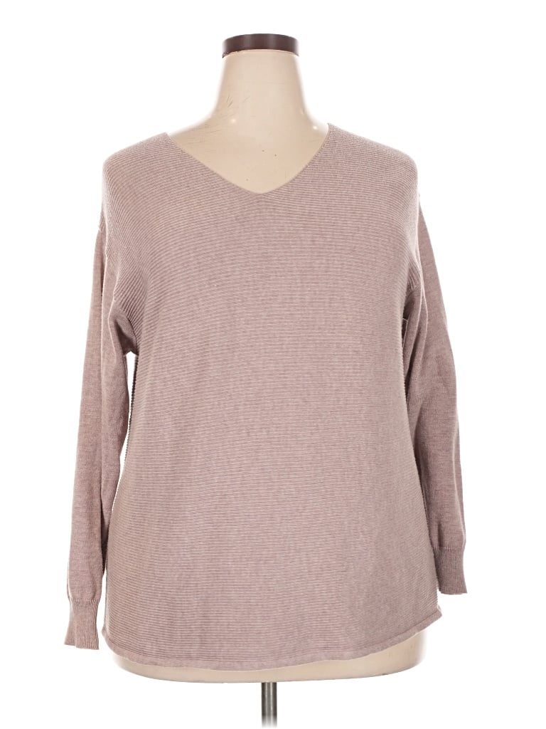 Pre-owned Ella Moss Pullover Sweater In Tan