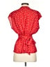 Max Studio 100% Polyester Red Short Sleeve Blouse Size S - photo 2