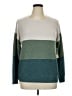 Nine Britton Color Block Green Pullover Sweater Size XL (petite) - photo 1