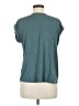 Papermoon 100% Polyester Polka Dots Teal Short Sleeve Blouse Size M (petite) - photo 2