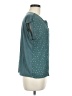 Papermoon 100% Polyester Polka Dots Teal Short Sleeve Blouse Size M (petite) - photo 4