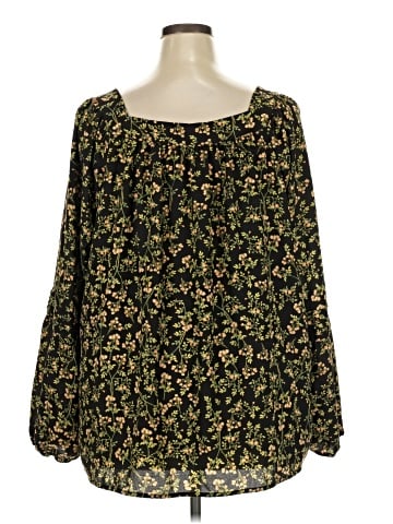 LC Lauren Conrad 3/4 Sleeve Blouse (view 2)