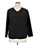St. John's Bay 100% Polyester Black Pullover Sweater Size XL Petite - photo 1