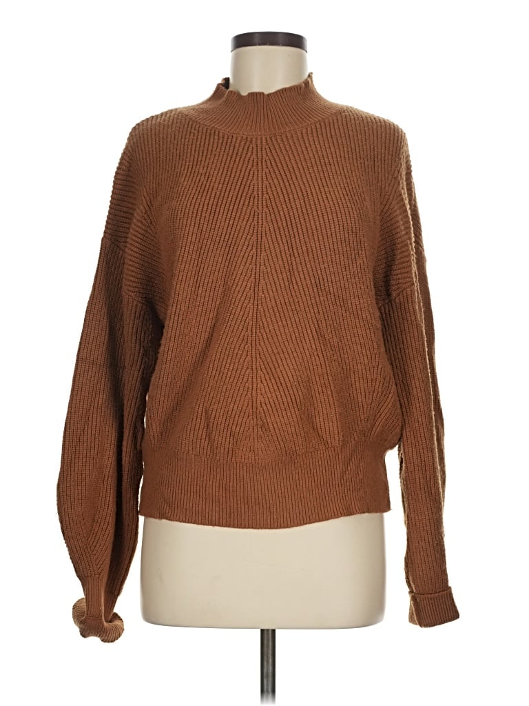 Pre-owned Elodie Turtleneck Sweater In Brown