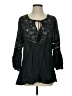 Cato 100% Rayon Black 3/4 Sleeve Blouse Size S - photo 1