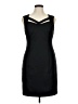 Connected Apparel Solid Black Cocktail Dress Size 14 - photo 1