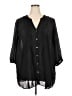 Lands' End 100% Polyester Black 3/4 Sleeve Blouse Size 3X - photo 1