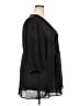 Lands' End 100% Polyester Black 3/4 Sleeve Blouse Size 3X - photo 4