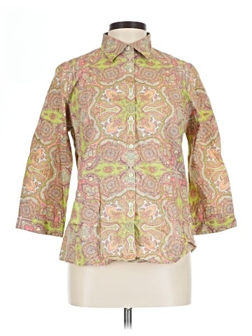 Lands' End 3/4 Sleeve Button-Down Shirt (view 1)