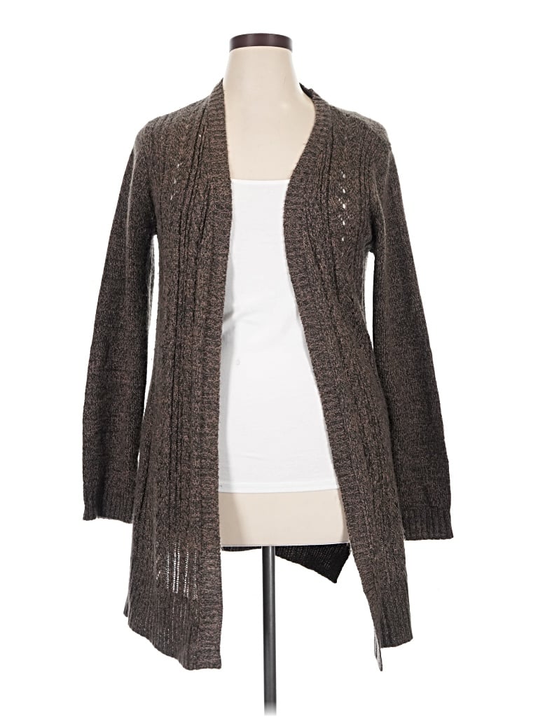 Pre-owned Karen Scott Cardigan Sweater In Brown