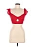 BCBGeneration Red Short Sleeve Top Size L - photo 1