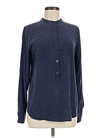 Equipment Long Sleeve Silk Top (view 1)