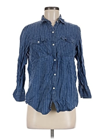 Lauren by Ralph Lauren 3/4 Sleeve Button-Down Shirt (view 1)