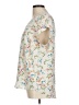 DR2 Floral Ivory Short Sleeve Blouse Size L - photo 5