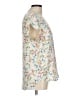 DR2 Floral Ivory Short Sleeve Blouse Size L - photo 4
