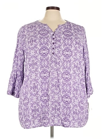 Croft & Barrow 3/4 Sleeve Blouse (view 1)