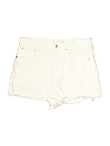 Madewell Relaxed Denim Shorts in Tile White (view 1)