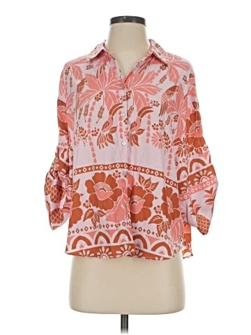 Rose + Olive 3/4 Sleeve Blouse (view 1)