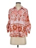 Rose + Olive 100% Polyester Orange 3/4 Sleeve Blouse Size S - photo 1