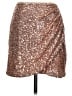 GB Metallic Silver Casual Skirt Size S - photo 1