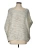 Eileen Fisher Metallic Silver Poncho Size L - photo 1