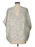 Eileen Fisher Metallic Silver Poncho Size L - photo 2