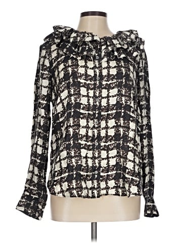 J.Crew Collection Long Sleeve Silk Top (view 1)