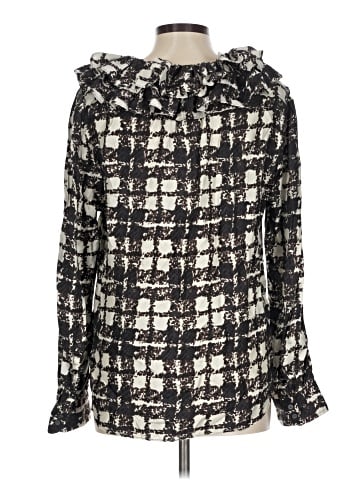 J.Crew Collection Long Sleeve Silk Top (view 2)