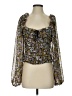 Free People 100% Polyester Black Long Sleeve Blouse Size S - photo 1